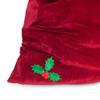 Sunnywood Santa Christmas Gift Bag Large Stretchy Velour Present Sack with Golden Drawstring, 36" x 27", Set of 2 view 3