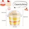 Alaeseje 50 Pack 8oz Disposable Clear Plastic Cups with Dome Lids(Hole in the Lid),PET Dessert Cups,Disposable Snack Bowls for Ice Cream,Cake,Fruit,Parfait, Pudding and Jello Shot view 2