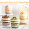 Alaeseje 50 Pack 8oz Disposable Clear Plastic Cups with Dome Lids(Hole in the Lid),PET Dessert Cups,Disposable Snack Bowls for Ice Cream,Cake,Fruit,Parfait, Pudding and Jello Shot view 3
