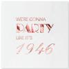 Crisky 80th Birthday Cocktail Napkins Rose Gold for Women 80th Birthday Party Decorations for Cake Dessert Berverage Table, 80th Birthday Party Supplies 50 Pcs Disposable Napkins, 3-Ply view 1