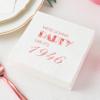Crisky 80th Birthday Cocktail Napkins Rose Gold for Women 80th Birthday Party Decorations for Cake Dessert Berverage Table, 80th Birthday Party Supplies 50 Pcs Disposable Napkins, 3-Ply view 2