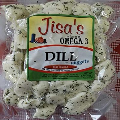 Dill Nuggets | 3-Pack | 8 oz Each | Artisan Cheese | Made with Whole Milk | Crafted in Small Batches | Product of Nebraska | Jisa's Farmstead Cheese