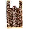 Leopard Print Plastic T-Shirt Bags - 11.5 W x 6 D x 21.5 H Inches - Box of 500 view 1