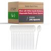 Smarty Had A Party Disposable Plastic Cutlery Set for 240 Guests, Heavy Duty White with Silver Plastic Spoons, Elegant Party Supplies for Weddings and Events view 1