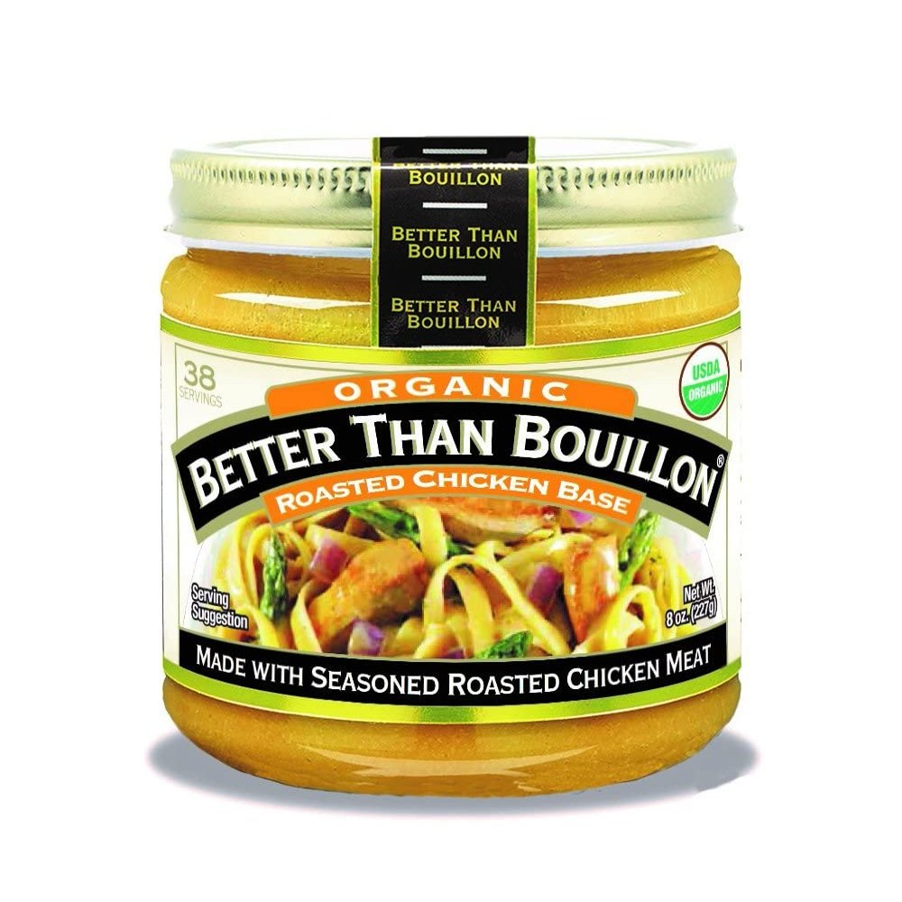 Better Than Bouillon Organic Roasted Chicken Base, Made with Seasoned Roasted Chicken, USDA Organic, Contains 38 Servings Per Jar, 8-Ounce Jar (Pack of 6)