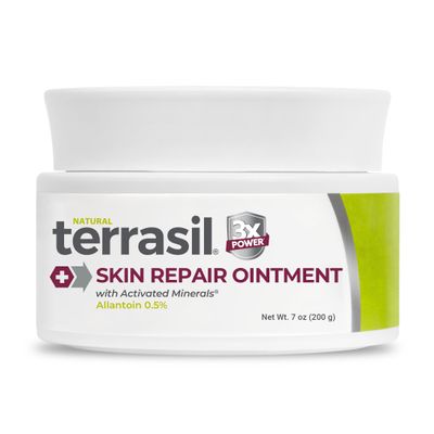 terrasil Skin Repair for Angular Cheilitis, Folliculitis, Impetigo, Lichen Sclerosus, Boils & Cysts, Pitted Keratolysis, Fast Relief Helps Healing Dermatologist Tested & Hypoallergenic Approved (7 oz)