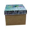 FELANAS 6 Pack Brown Cardboard Gift Boxes with Metallized Top | Wrapping Clothing Boxes for Gifts, Mailing, Clothes | 20 x 20 x 15 CM : 8" x 8" x 6" | Gift Cardboard Boxes (Metallized Iridescent) view 1