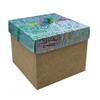 FELANAS 6 Pack Brown Cardboard Gift Boxes with Metallized Top | Wrapping Clothing Boxes for Gifts, Mailing, Clothes | 20 x 20 x 15 CM : 8" x 8" x 6" | Gift Cardboard Boxes (Metallized Iridescent) view 2