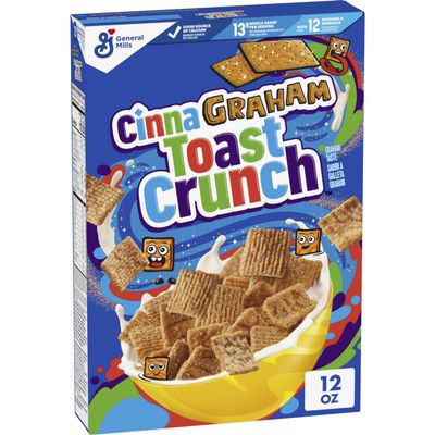 Cinnagraham Toast Crunch Breakfast Cereal, Whole Grain, 12 oz