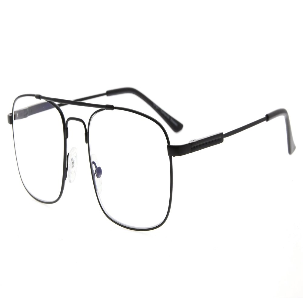 Eyekepper Blue Light Blocking Readers Memory Computer Reading Glasses Men Women, Transparent Lens(Black,+1.25)
