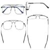 Eyekepper Blue Light Blocking Readers Memory Computer Reading Glasses Men Women, Transparent Lens(Black,+1.25) view 2