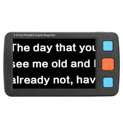 YINHA Digital Video Magnifier 5.0 Inch Screen, 4X-32X Zoom, Multi-Color Mode, 5 Levels Brightness, HDMI AV Output to TV, Ideal Tool for Reading Writing Viewing Books (Color : Black)