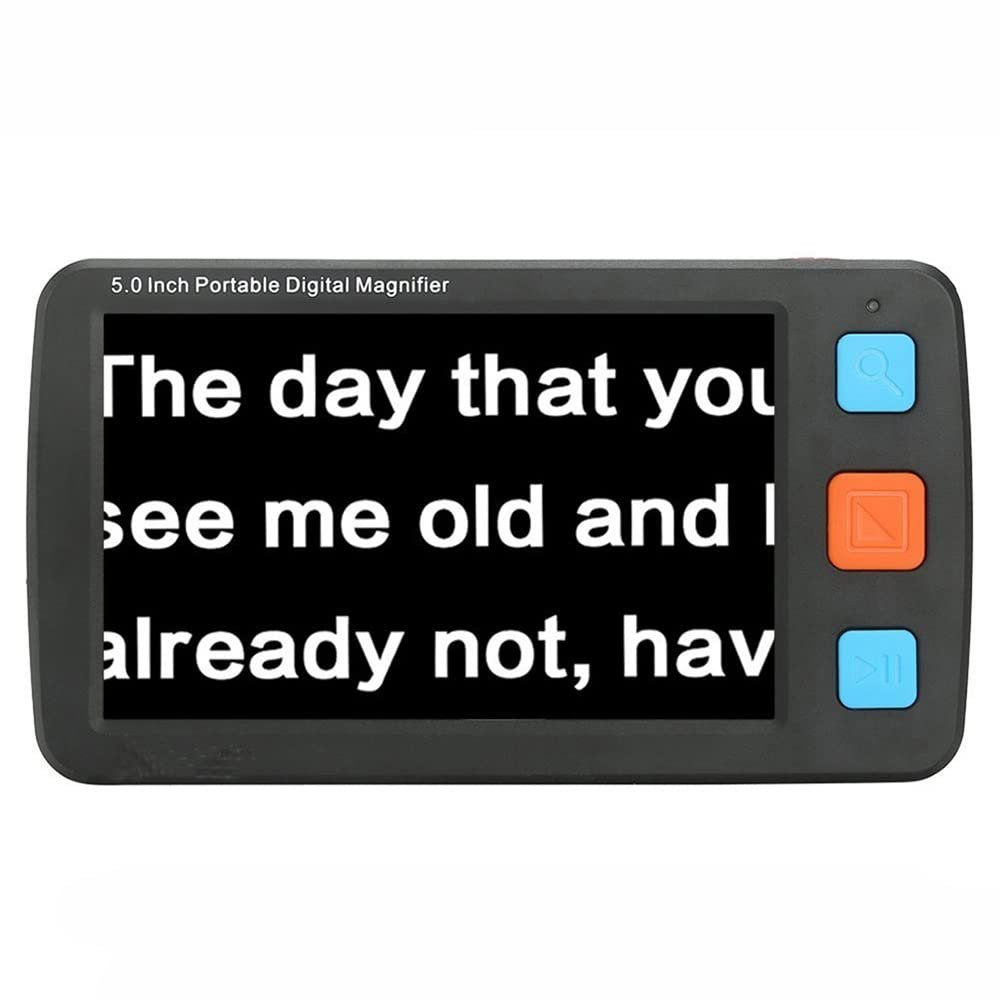 YINHA Digital Video Magnifier 5.0 Inch Screen, 4X-32X Zoom, Multi-Color Mode, 5 Levels Brightness, HDMI AV Output to TV, Ideal Tool for Reading Writing Viewing Books (Color : Black)
