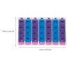 1set Portable Pill Organizer Colorful Compartment Daily Medicine Case Vitamin Container Date Markings for Travel and Home Use view 3