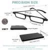 SKYOLUY Case Upgrade Ultra-light and Thin Foldable Reading Glasses Folding Readers for Men Women Compact Portable Rectangle Eyewear Case (Black, 2.5) view 3
