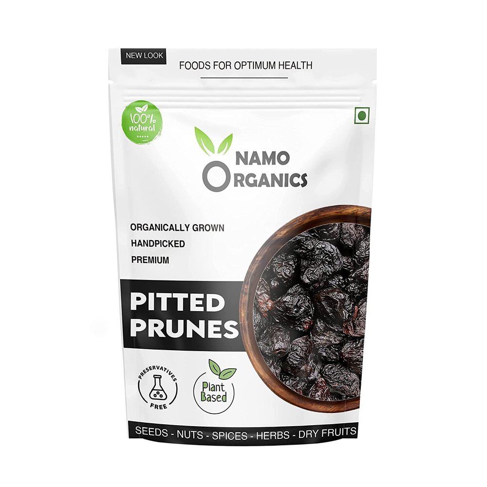 Admart Namo Organics - Pitted Dried Prunes Without Added Sugar - 500 Gm - Unsweetened Dry Fruits (No Preservatives & Additives)