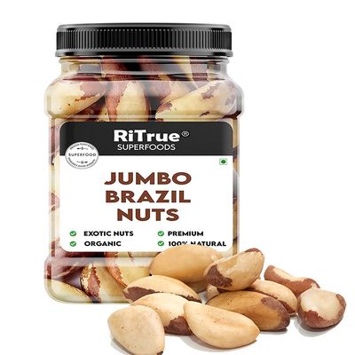 Admart RiTrue - Handpicked Brazil Nuts Organic - 250 Gm - Selenium Rich Dry Fruit - Premium Brazil Nut