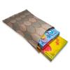 300 Qty 6" x 9" Decorative Flat Paper Gift Bags - Baby-Blue Leaf Pattern on Brown Kraft Bags - For Sales/Treats/Parties Cookies/Gifts - N'icePackaging view 3