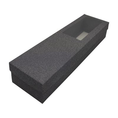 FELANAS 6 Pack Cute Cardboard Long Boxes Acetate Window for Fresh Flowers | Gift Boxes Window for Anniversaries, Weddings, Christmas | 12 x 43 x 6.6 CM : 5" x 17" x 2.5" | Frosty Purple