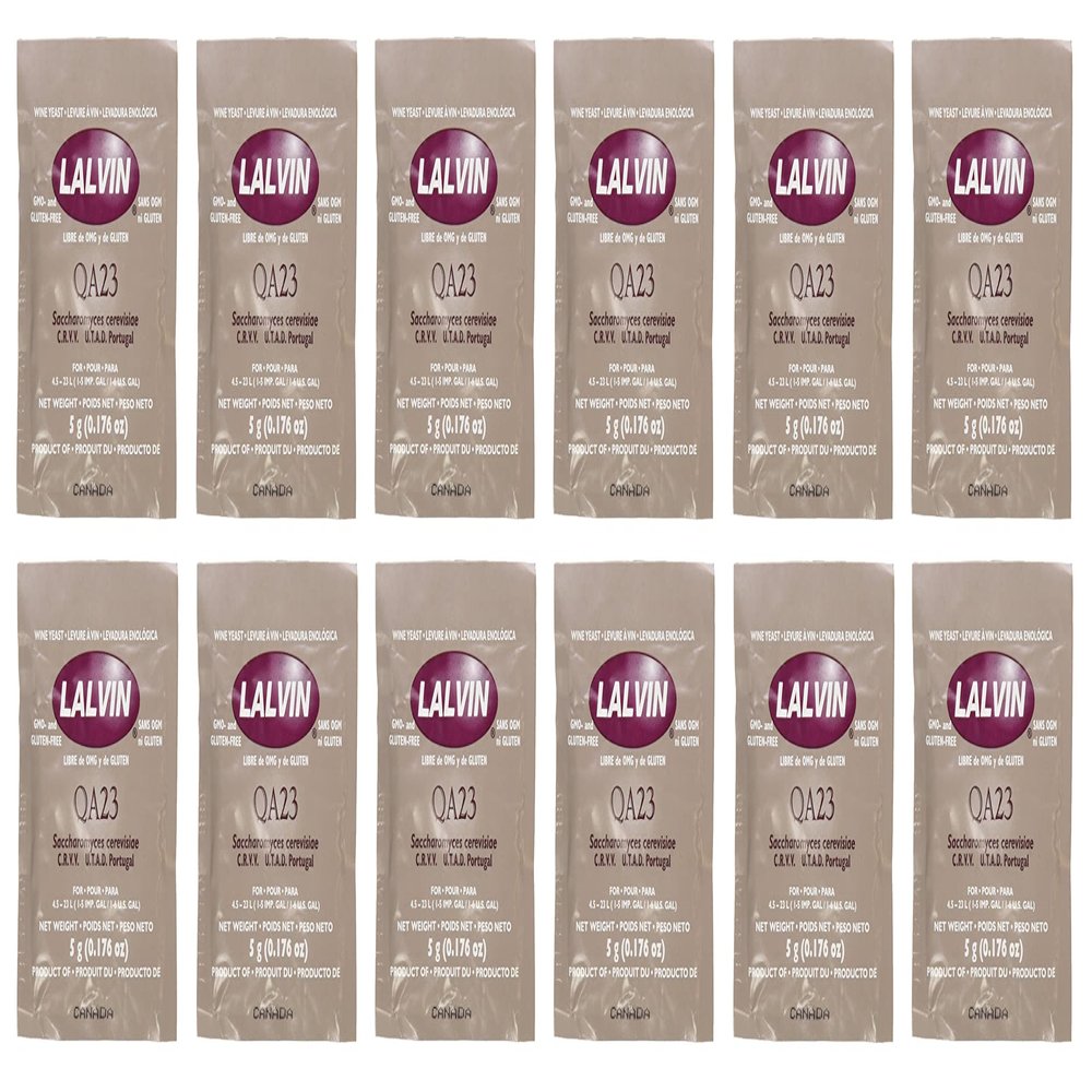 Lalvin QA23 Active Dry Wine Yeast  Pack of 12  Sold by North Mountain Supply