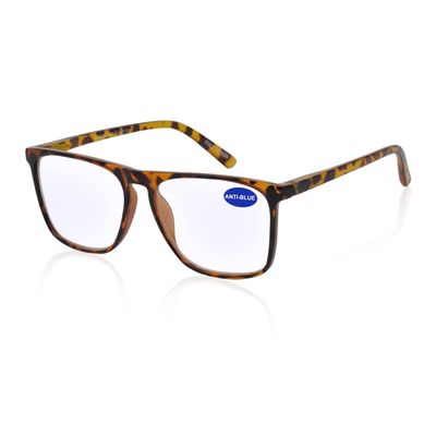 MARE AZZURO Blue Light Blocking Reading Glasses Men Large Square Computer Readers 1.0 1.25 1.5 1.75 2.0 2.25 2.5 2.75 3.0 3.5 (Tortoise 175)