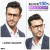 MARE AZZURO Blue Light Blocking Reading Glasses Men Large Square Computer Readers 1.0 1.25 1.5 1.75 2.0 2.25 2.5 2.75 3.0 3.5 (Tortoise 175) view 2
