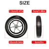 10 inch Caster Assembly, Front Wheel & Solid Tyre, 5-Spoke Aluminum Rim, Wheel Replacement for Wheelchairs (Color : Black, Size : 25cm/10in) view 2