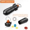 2 Packs Pill Keychain, Pill Case, Waterproof Pill Holder, Portable Pill Container, Aluminum Alloy, Single Chamber, Small Pocket Pill Box for Purse, Backpack, Medicine Bottle EDC for Outdoor Travel view 2