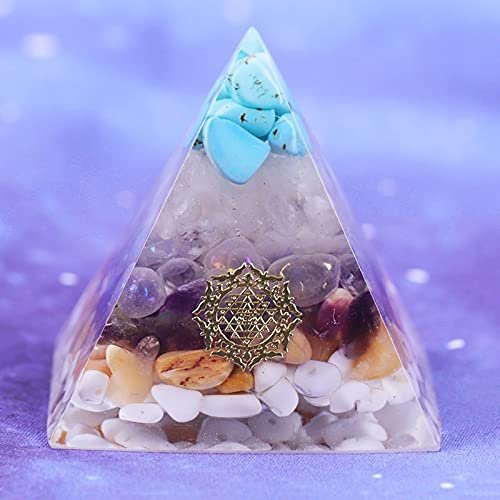 ZTBH Crystal Pyramid Orgone Pyramid Opal Crystal Energy Generator Orgonite Pyramids Healing Crystals (Size : 7CM)