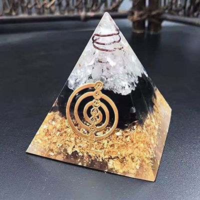 ZTBH Crystal Pyramid Orgon Energy Rune Pyramid Natural Crystal Crushed Stone Healing Crystals (Size : 100 * 100mm)