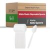 White Plastic Disposable Spoons, 6 Inch, Pack of 1000 - Heavy Duty BPA-Free and Recyclable Spoons, Ideal for Soups, Desserts, and Hot Foods, Eco-Friendly Bulk Cutlery for Parties and Catering view 1