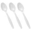 White Plastic Disposable Spoons, 6 Inch, Pack of 1000 - Heavy Duty BPA-Free and Recyclable Spoons, Ideal for Soups, Desserts, and Hot Foods, Eco-Friendly Bulk Cutlery for Parties and Catering view 2