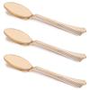 600-Pack Disposable Heavy-Duty Plastic Spoons, Fancy Shiny Metallic Groove Silver Plastic Silverware, Recyclable & Premium Quality Cutlery for Weddings, Catering, Parties & All Occasions view 2