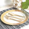 600-Pack Disposable Heavy-Duty Plastic Spoons, Fancy Shiny Metallic Groove Silver Plastic Silverware, Recyclable & Premium Quality Cutlery for Weddings, Catering, Parties & All Occasions view 4