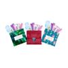 3 x Menstrual All-in-One Kits - Assorted Colors | Convenience on The Go | Single Period Kit Packs | Individually Wrapped Feminine Hygiene Products (Green Ferns/Red Purse/Under The Sea) view 1