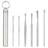 6pcs Spring Earwax Cleaner Tool Set - Spiral Design Stainless Steel Ear Picks Stainless Steel Ear Pick Set with Keychain Box,Ear Wax Removal Kit for Ear Adult view 1