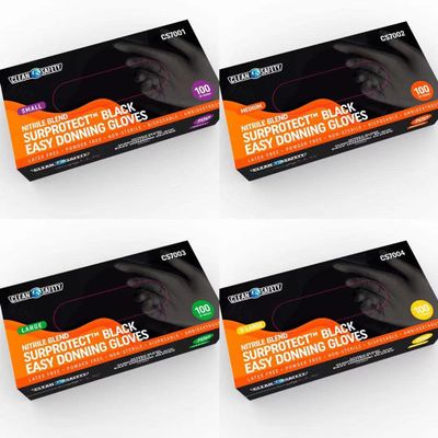 Clean Safety NVBlend PF Gloves, Black (Medium)