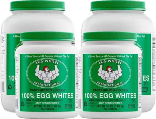 Egg Whites International 100% Pure Liquid Egg White Protein Designed to Drink. Now 100% CAGE Free (2 Gallons 2 Half Gallons & Pump)