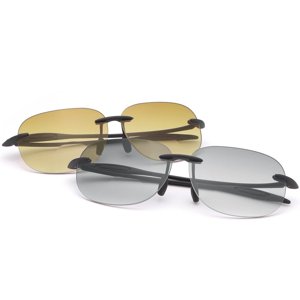2 Pairs Rimless Bifocal Reading Sunglasses UV400 Protection Sports Outdoor Unisex Sun Readers Blue Light Blocking Glasses for Men Women Driving Safety Eyeglasses Tinted Lens Shades Eyewear 2.5