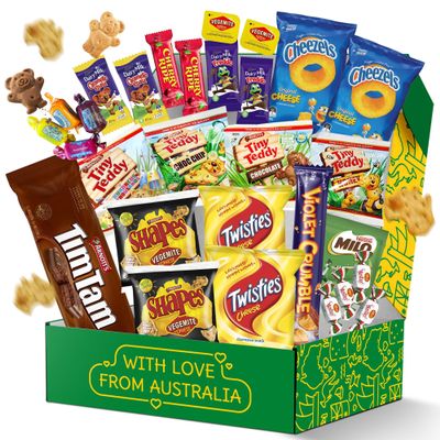 Australian Snack Gift Box Mega 29 Pack, Best Aussie Candy and Food Products, Authentic Taste of Australia, Large Snack Box - Australian Expats