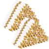 100 Pack Pre Rolled Gold Plastic Silverware Set - Heavy Duty Plastic Cutlery, Pre Wrapped Silverware, Wrapped Disposable Utensils with Napkins for Parties, Dinners & Weddings view 1