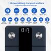 Vitafit Smart Scale for Body Weight, High Accuracy 0.1lb by Our Professional Factory Since 2001, Weight Scale App Sync 13 Body Composition with BMI, Body Fat and Muscle, 400lb, LED, Black view 3
