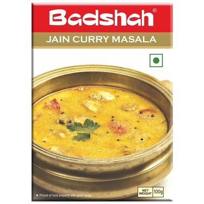 Badshah Jain Curry Masala Powder | Blended Spice Mix | For Healthy Delicious & Flavorful Cooking | Easy to Cook | Hygienically Packed | No Preservatives | Pack Of 1 | 100 Gram (100 g (Pack of 1))