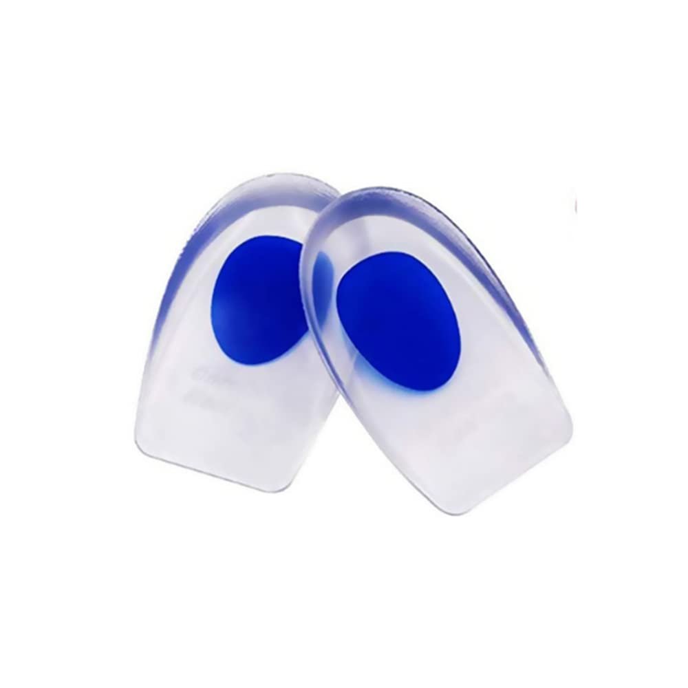 1 Pairs Gel Heel Cups, S Blue Silicone Heel Protectors Heel Cup Pads for Plantar Fasciitis, Heel Spur & Achilles Pain, Gel Heel Cups and Cushions Absorbing Support