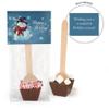 12 Pcs Christmas Hot Chocolate Spoons Gourmet Milk Chocolate Favors with Mini Marshmallows (12 Pack) - Snowman Holiday Party Favors & Gifts view 2