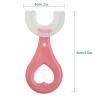 4PCS Kids U-Shaped Toothbrush,360 Toothbrush Kids,Food Grade Soft Silicone Brush Head,Oral Teeth Cleaning Design(Blue+Pink, 2-6 Ages) view 3