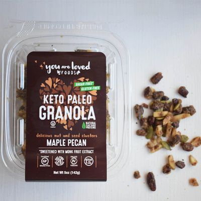 Keto Paleo Granola You Are Loved Foods | Delicious Nut and Seed Clusters | 2G Net Carbs 5G Protein 160 Calorie | Gluten Free Grain Free Paleo Vegan | Maple Pecan 15 oz