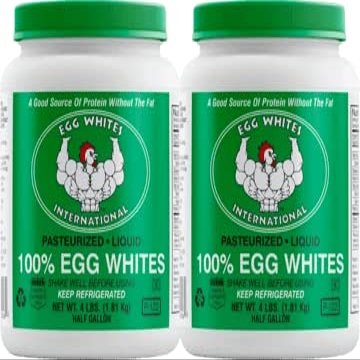 Egg Whites International 100% Pure Liquid Egg White Protein Designed to Drink. Now 100% CAGE Free (2 Half Gallons)
