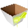 FELANAS 6 Pack White Popcorn Boxes with Ribbon | Great for Movies, Baseball, Night Decorations, Candy Boxes Party Favors | 17 x 17 x 21 CM : 6.8"x 6.8"x 8.5" | 6 Popcorn Cups with Green Ribbon view 3