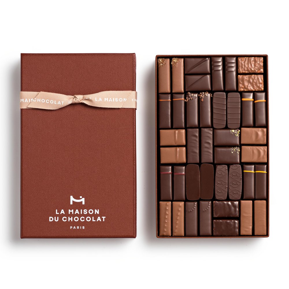 LA MAISON DU CHOCOLAT Coffret Maison, Gourmet Dark And Milk French Chocolate Gift Box (40 Pieces)